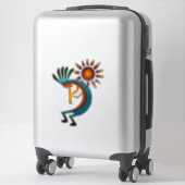 Kokopelli met Sun 14-inch vinylSticker Sticker (Koffer)