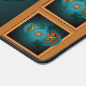 Kokopelli met Sun Blauwgroen Design 3 Bureaumat (Hoek)