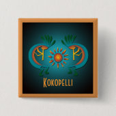 Kokopelli met Sun Custom Button (Voorkant)
