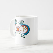 Kokopelli met Sun Southwest-Mok Koffiemok (Voorkant links)