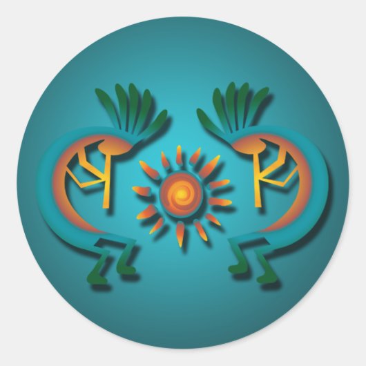 Kokopelli met Sun Sticker (Voorkant)