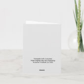 "Kokopelli met Turquoise" notecard, blanco binneni Kaart (Achterkant)