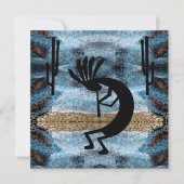 Kokopelli Mobasewoestijn Blue Landscape Card (Voorkant)