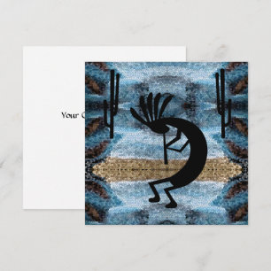 Kokopelli Mobasewoestijn Blue Landscape Card