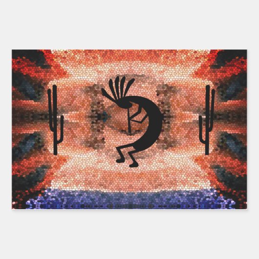 Kokopelli Mobasisch landschap Inpakpapier Vel (Voorkant 3)