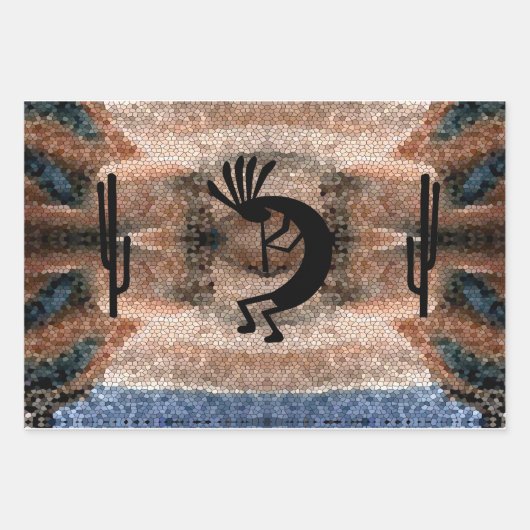 Kokopelli Mobasisch landschap Inpakpapier Vel (Voorkant 2)