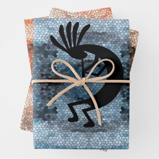 Kokopelli Mobasisch landschap Inpakpapier Vel (In situ)