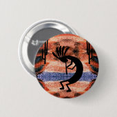 Kokopelli Mobasisch woestijnlandschap Ronde Button 5,7 Cm (Voorkant /achterkant)