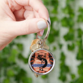 Kokopelli Mobasisch woestijnlandschap Sleutelhanger (Hand)