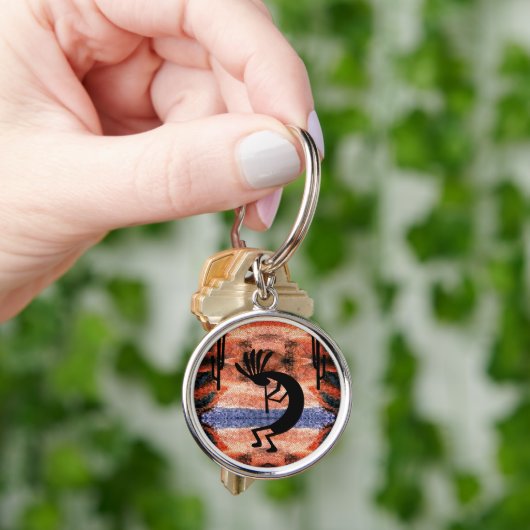 Kokopelli Mobasisch woestijnlandschap Sleutelhanger (Hand)