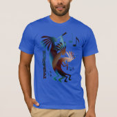 Kokopelli Music Dance Royal Blue T T-shirt (Voorkant)