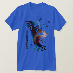 Kokopelli Music Dance Silver T T-shirt