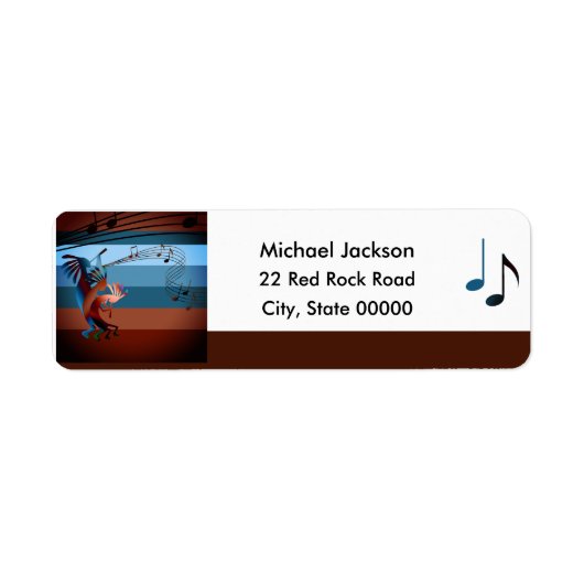 Kokopelli Music Return Address Label (Voorkant)