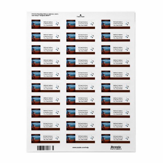 Kokopelli Music Return Address Label (Full Sheet)