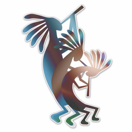 Kokopelli Music Vinyl Sticker (Voorkant)