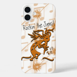 Kokopelli Musical Merrymaker Flute Player iPhone 16 Plus Hoesje