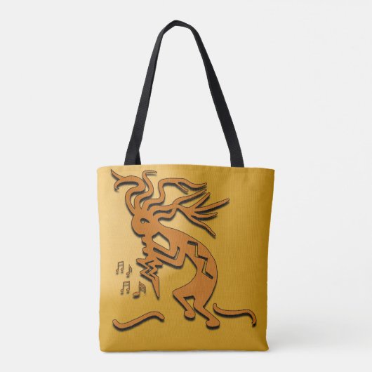 Kokopelli Musician Artwork Tote Bag (Achterkant)