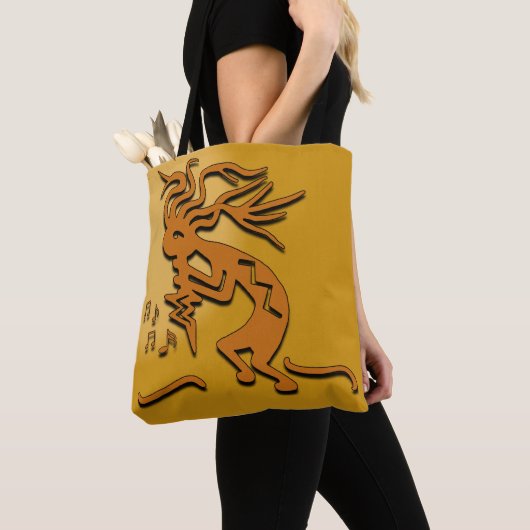 Kokopelli Musician Artwork Tote Bag (Dichtbij)