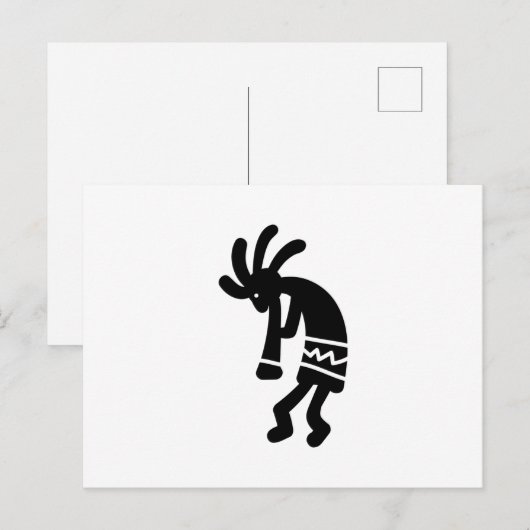 Kokopelli Musician Briefkaart (Voorkant / Achterkant)