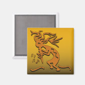 Kokopelli Musician Magneet (Voorkant / Achterkant)