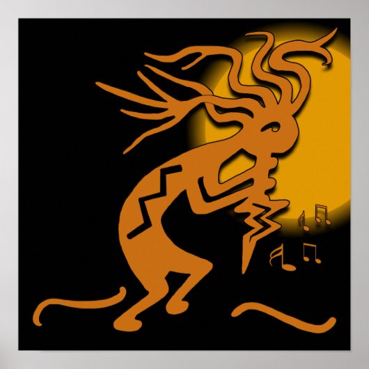 Kokopelli Musician Poster (Voorkant)