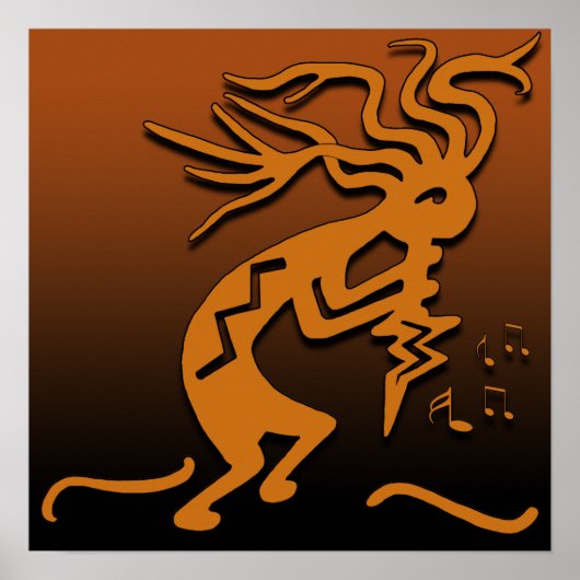 Kokopelli Musician Poster (Voorkant)