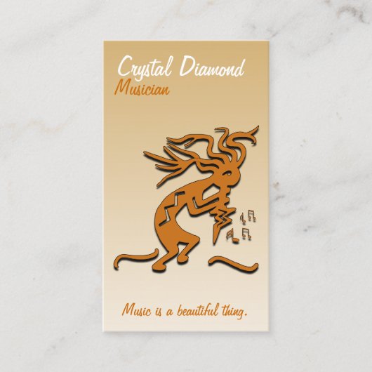 Kokopelli Musician Visitekaartje (Voorkant)