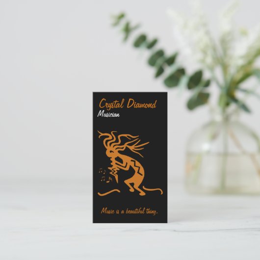 Kokopelli Musician Visitekaartje (Staand voorkant)