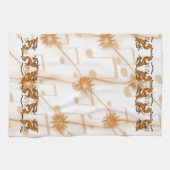 Kokopelli-musicus links en rechts theedoek (Horizontaal)