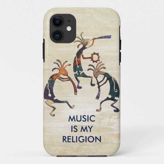 KOKOPELLI musicus trio + jouw ideeën Case-Mate iPhone Case (Achterkant)