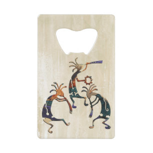 KOKOPELLI musicus trio + jouw ideeën Creditkaart Flessenopener