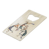 KOKOPELLI musicus trio + jouw ideeën Creditkaart Flessenopener (Achterkant Gekanteld)