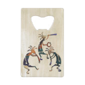 KOKOPELLI musicus trio + jouw ideeën Creditkaart Flessenopener (Achterkant)