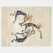 KOKOPELLI musicus trio + jouw ideeën Fleece Deken (Voorkant (Horizontaal))