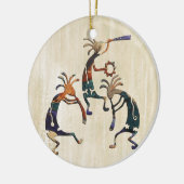 KOKOPELLI musicus trio + jouw ideeën Keramisch Ornament (Links)