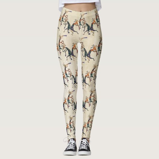 KOKOPELLI musicus trio + jouw ideeën Leggings (Voorkant)