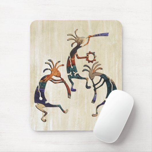 KOKOPELLI musicus trio + jouw ideeën Muismat (Met muis)