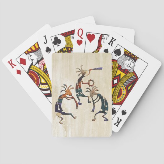 KOKOPELLI musicus trio + jouw ideeën Speelkaarten (Achterkant)