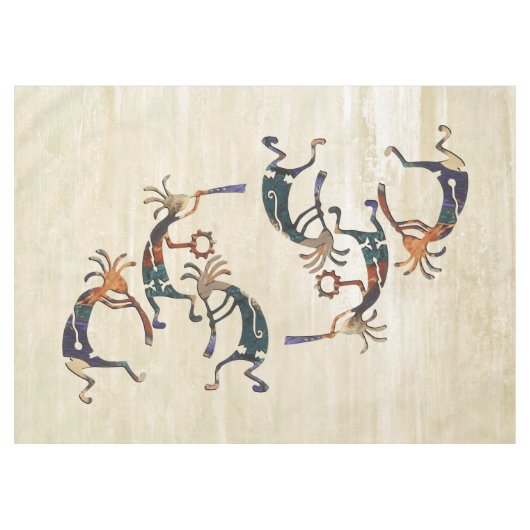 KOKOPELLI musicus trio + jouw ideeën Tafelkleed (Voorkant (Horizontaal))