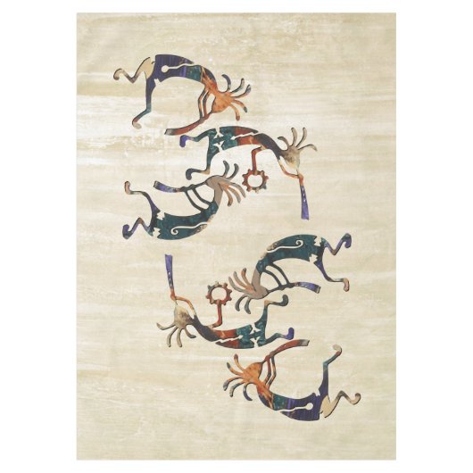 KOKOPELLI musicus trio + jouw ideeën Tafelkleed (Voorkant)