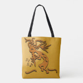 Kokopelli Muzikant Kunstwerk Tote Bag (Achterkant)
