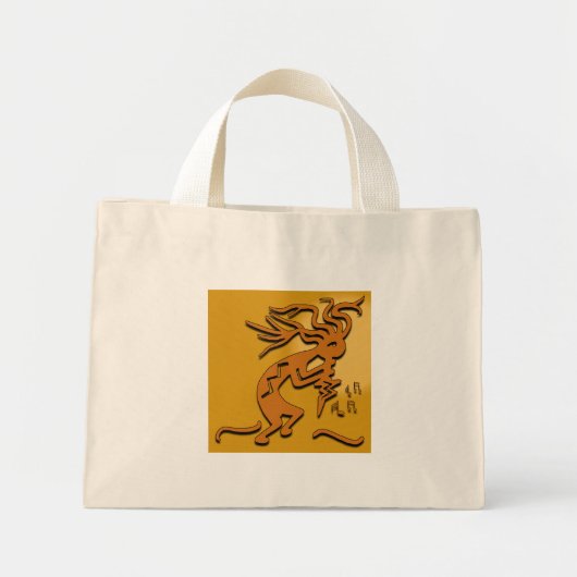Kokopelli Muzikant Mini Tote Bag (Voorkant)