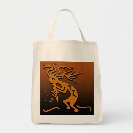 Kokopelli Muzikant Tote Bag (Voorkant)