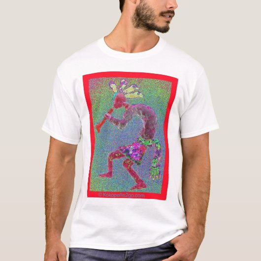 KOKOPELLI MYSTICAL RED GRENDER T-SHIRT (Voorkant)