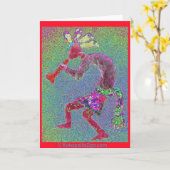 KOKOPELLI MYSTIEKE ROOD-RODE GRENS KAART (Gele Bloem)