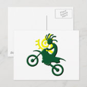 Kokopelli Native American Dirt Bike Briefkaart (Voorkant / Achterkant)