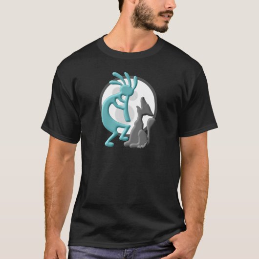 Kokopelli Native American Duet T-shirt (Voorkant)