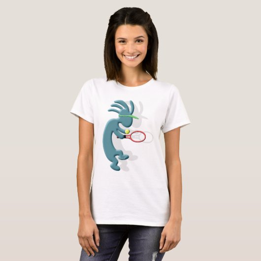 Kokopelli Native American Tennis T-shirt (Voorkant volledig)