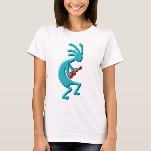 Kokopelli Native American Ukulele T-shirt (Voorkant)