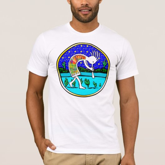 Kokopelli onder de sterren t-shirt (Voorkant)